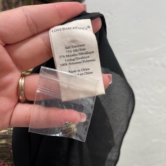 LoveShackFancy Mercy Mini Dress Gold - Picture 4 of 6